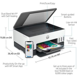 HP Smart Tank 670 All-in-One Printer – Print, Scan, Copy, Wireless, High-Yield Ink System