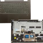 New Replacement for Lenovo Yoga 7-14ITL5 Upper Case Palmrest Backlit Keyboard Touchpad Assembly Dark Moss